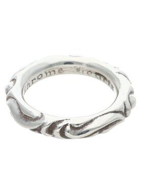 Chrome Hearts Scrl Band Scroll Silver Ring